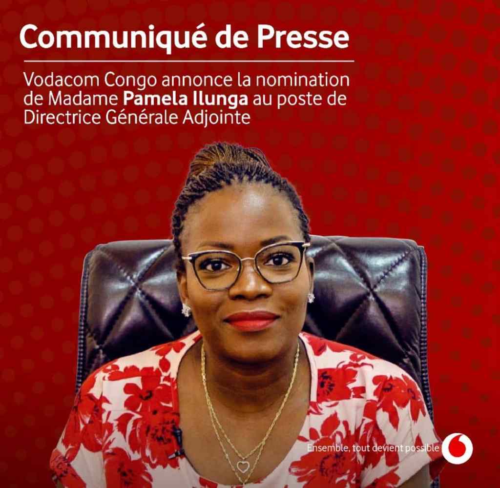 Vodacom Congo annonce la nomination de Madame Pamela Ilunga au poste de Directrice Générale&nbsp;Adjointe