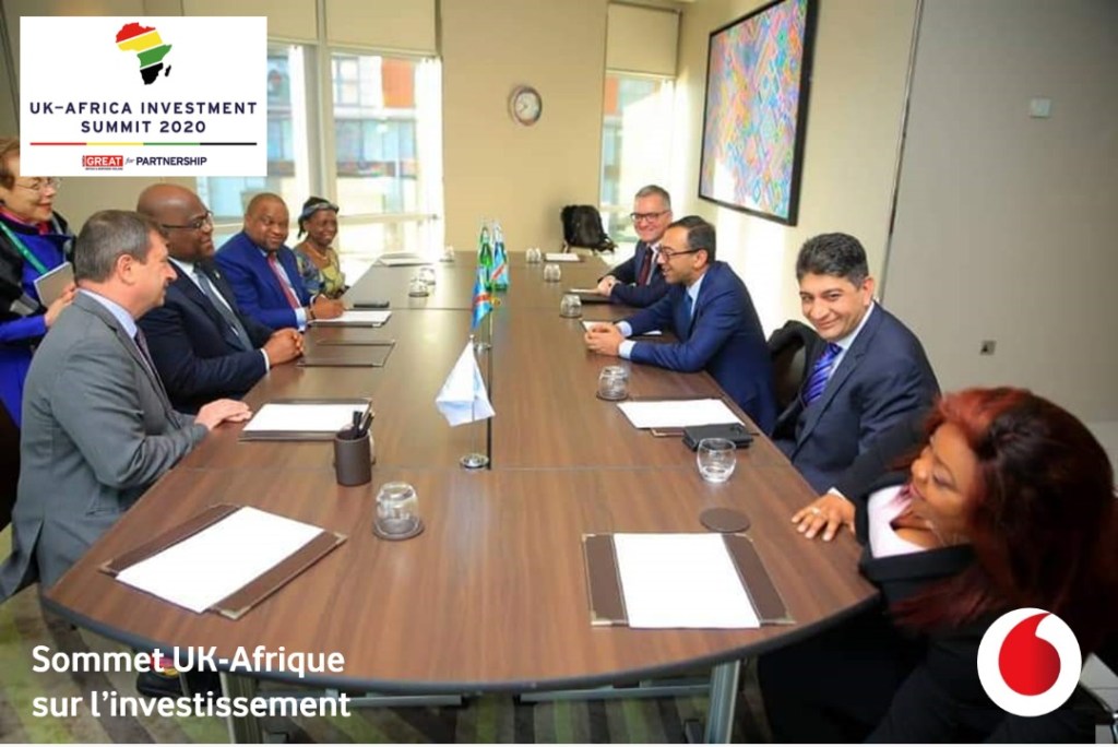 Sommet UK-Afrique sur l’investissement : tête-à-tête entre S.E.M. Félix TSHISEKEDI et la délégation de Vodacom&nbsp;Congo