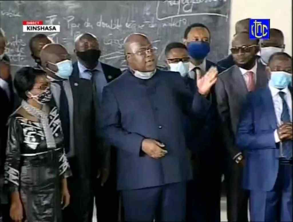 Reprise des cours: A l&rsquo;UNIKIN, Félix Tshisekedi prêche son leitmotiv du respect des gestes&nbsp;barrières