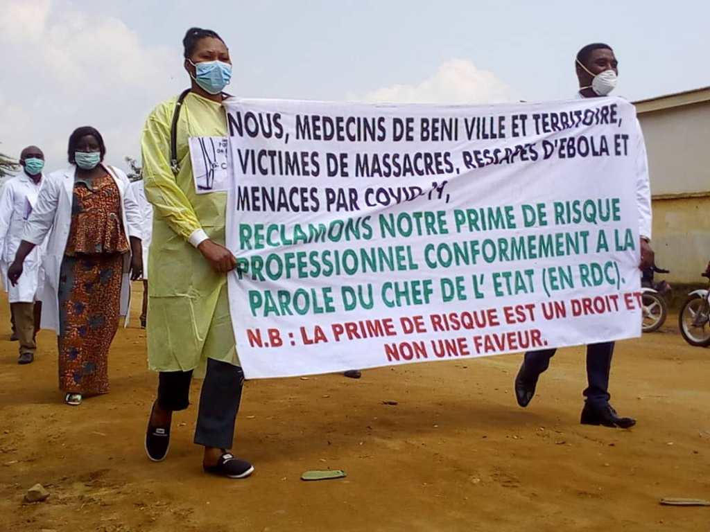 Manifestation des médecins à Beni : &laquo;&nbsp;la prime de risque est  un droit et non une faveur&nbsp;&raquo;