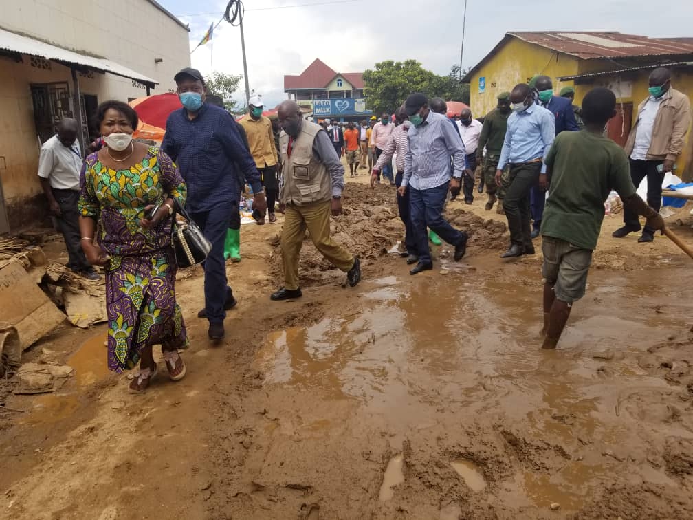 [Catastrophes naturelles] Sud-Kivu : conduite par trois membres de l&rsquo;exécutif national, la délégation de Kinshasa est arrivée à&nbsp;Uvira